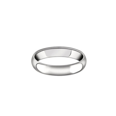 Alliance demi jonc 4mm en or blanc doigt 54