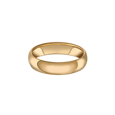 Alliance demi jonc bombé confort 4.5mm en or jaune doigt 64