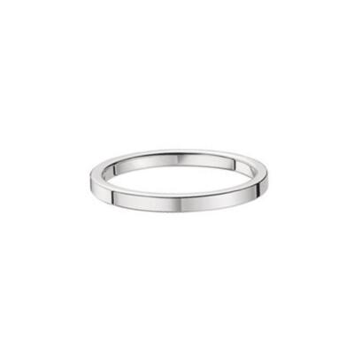 Alliance ruban plat confort 2mm en or blanc doigt 64