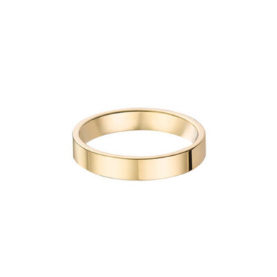Alliance ruban plat confort 4mm en or jaune doigt 54
