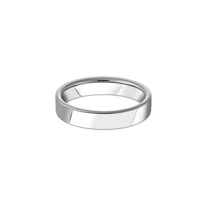 Alliance ruban plat confort 4mm en palladium 950 doigt 54