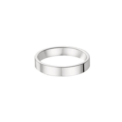 Alliance ruban plat confort 4mm en or blanc doigt 64