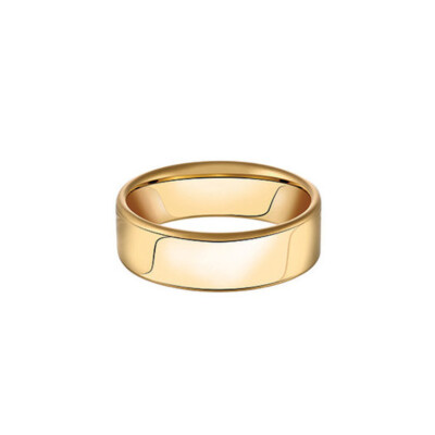 Alliance ruban plat confort 6mm en or jaune doigt 64