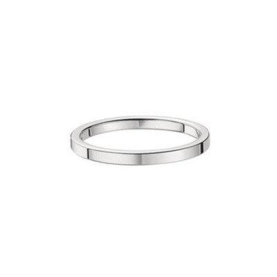 Alliance ruban plat confort 2mm en or blanc doigt 54