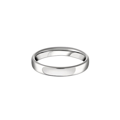 Alliance ruban bombé confort 3.5 mm en or blanc doigt 64
