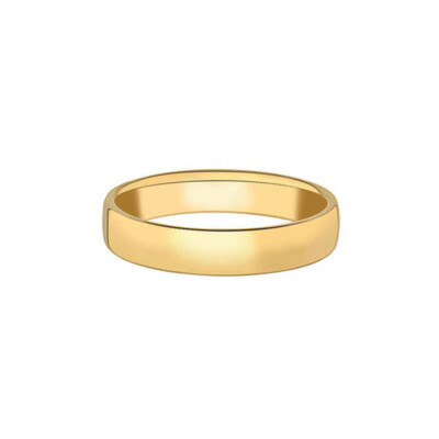 Alliance ruban bombé confort 4.5 mm en or jaune doigt 64