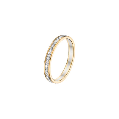 Alliance deux ors effet diamanté 2.5 mm doigt 54