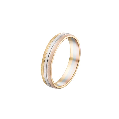 Alliance trois ors finition sablé 4.5 mm doigt 64
