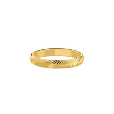 Alliance fantaisie 3 mm en or jaune doigt 54