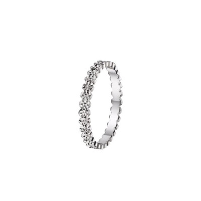 Alliance en or blanc effet diamanté 2.5 mm doigt 54