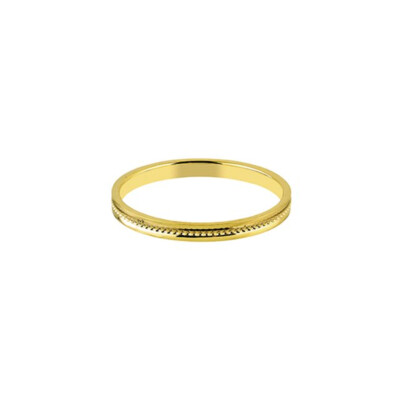 Alliance fantaisie 2 mm en or jaune doigt 54