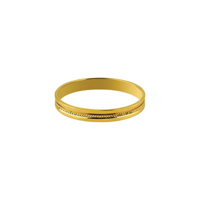 Alliance fantaisie 3 mm en or jaune doigt 64