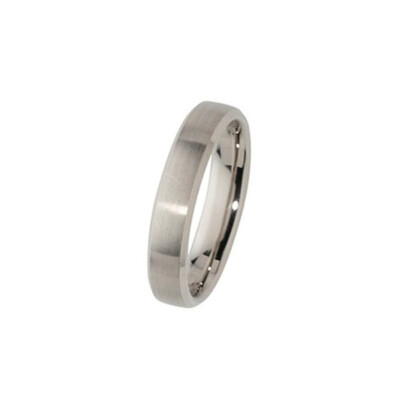 Alliance ruban demi bombé prestige finition brossé 4.5 mm en platine doigt 64