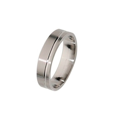 Alliance fantaisie confort finition brossé 5 mm en platine doigt 64