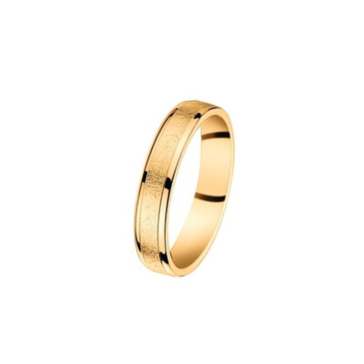 Alliance fantaisie confort finition givré 5 mm en or blanc doigt 64