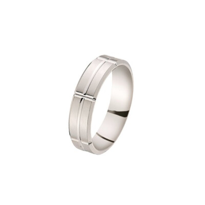 Alliance fantaisie confort finition brossé 5 mm en platine doigt 64