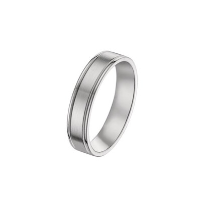 Alliance fantaisie confort finition brossé 5 mm en platine doigt 64
