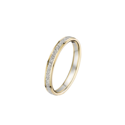Alliance deux ors finition pyrite et poli 2.5 mm doigt 54