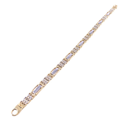 Bracelet en or jaune et or blanc