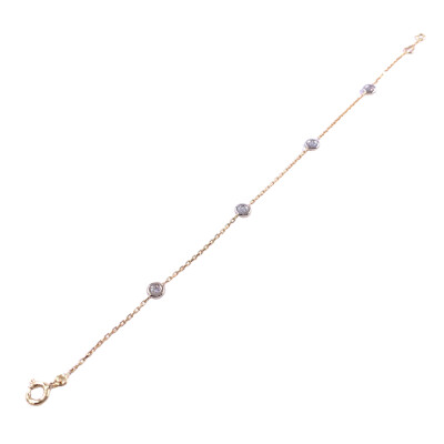 Bracelet en or jaune et diamants
