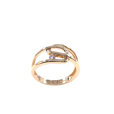 Bague en or jaune et diamants