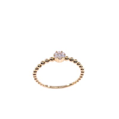 Bague en or jaune et diamants