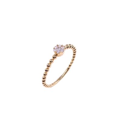 Bague en or jaune et diamants