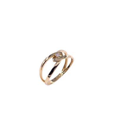 Solitaire en or jaune et diamant