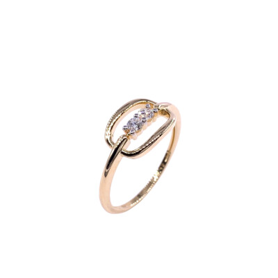 Bague en or jaune et diamants