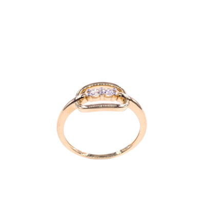 Bague en or jaune et diamants
