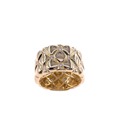 Bague en or jaune et diamants