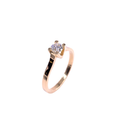 Bague en or jaune et diamant