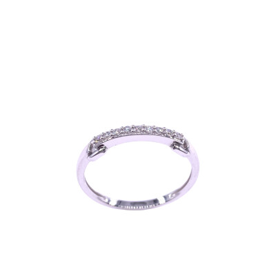 Bague en or blanc et diamants