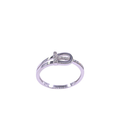 Bague en or blanc et diamants