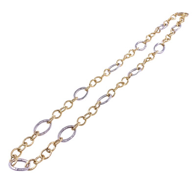 Collier en or blanc et or jaune