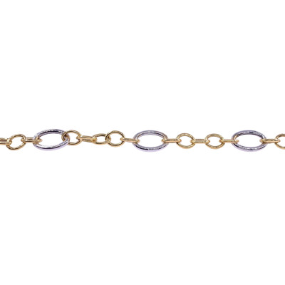 Collier en or blanc et or jaune