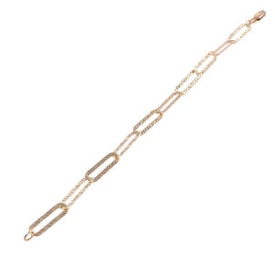 Bracelet en or jaune "effet diamanté"