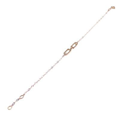 Bracelet en or jaune et diamants