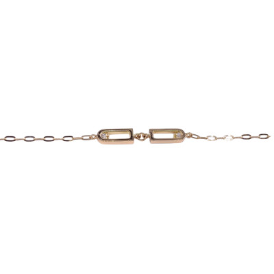 Bracelet en or jaune et diamants