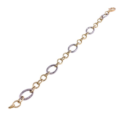 Bracelet en or blanc et or jaune