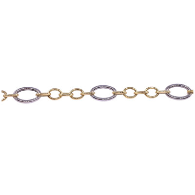 Bracelet en or blanc et or jaune