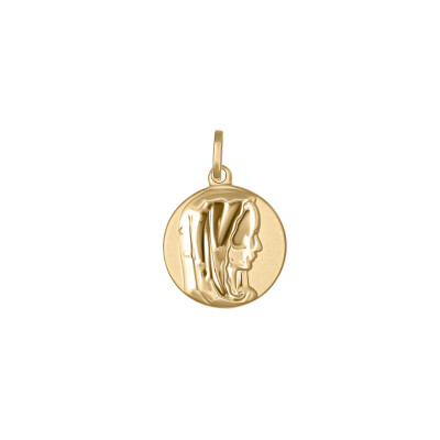 Médaille Vierge en or jaune 15mm