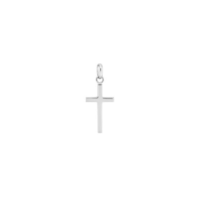 Pendentif Croix en or blanc, 21x12mm
