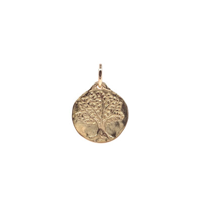Médaille Arbre de Vie en or jaune 17mm