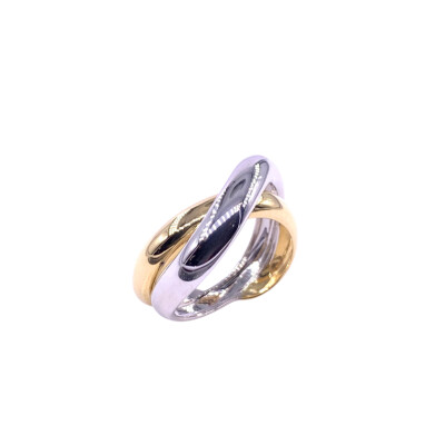 Bague en or jaune et or blanc