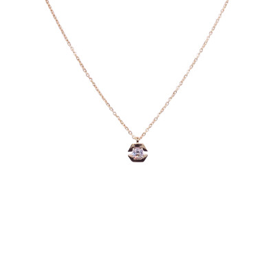 Collier en or jaune bicolore et diamant