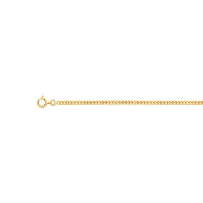 Collier chaîne maille gourmette en plaqué or, taille 45cm