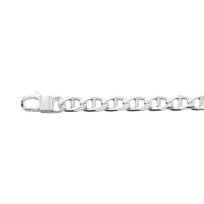 Chaîne maille gourmette marine en argent, taille 55cm, largeur 6.5mm