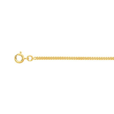Chaîne maille gourmette diamantée en plaqué or, taille 45cm