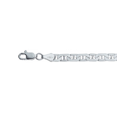 Chaîne maille gourmette marine en argent, taille 55cm, largeur 4.5mm